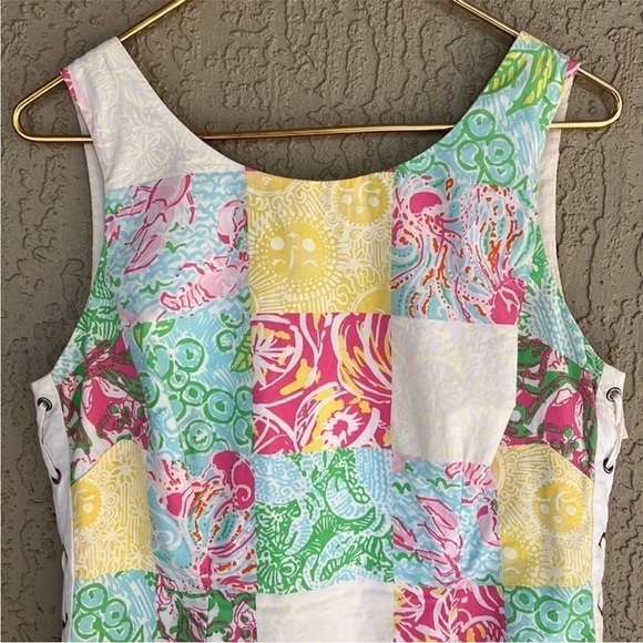 Lilly Pulitzer Multi State Patch Patchwork Print Sleeveless Delia Shift Dress - Picture 3 of 14